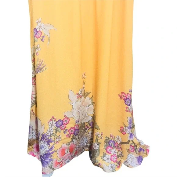 Spell and the Gypsy Blue Skies Yellow Maxi Wrap Dress Size M NWT - Picture 13 of 16